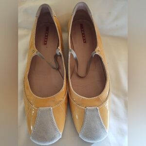 Prada Sport Yellow and Gray Ballet Flats